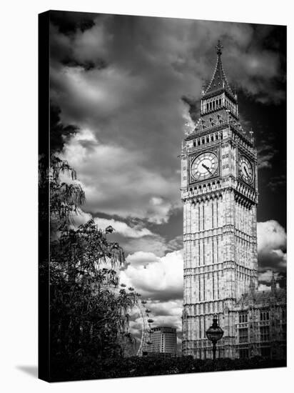 Big Ben - City of London - UK - England - United Kingdom - Europe - Black and White Photography-Philippe Hugonnard-Premier Image Canvas