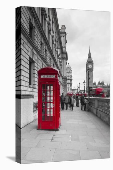 Big Ben, Houses of Parliament and a Red Phone Box, London, England-Jon Arnold-Premier Image Canvas