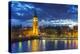 Big Ben (the Elizabeth Tower) and Westminster Bridge at dusk, London, England, United Kingdom, Euro-Fraser Hall-Premier Image Canvas