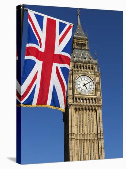 Big Ben with Union Flag, Westminster, UNESCO World Heritage Site, London, England, United Kingdom, -Stuart Black-Premier Image Canvas