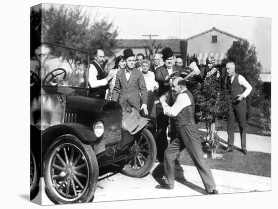 Big Business, Stan Laurel, Oliver Hardy, James Finlayson, 1929-null-Stretched Canvas