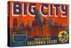 Big City Celery Crate Label-null-Stretched Canvas