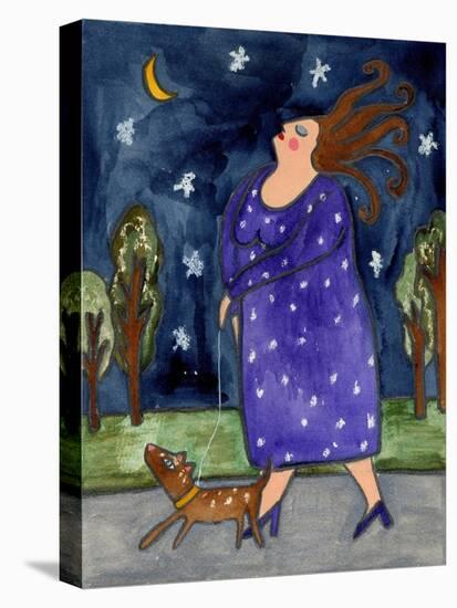 Big Diva Walking Little Dog-Wyanne-Premier Image Canvas