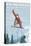 Big Mountain - Whitefish, Montana - Snowboarder Jumping-Lantern Press-Stretched Canvas