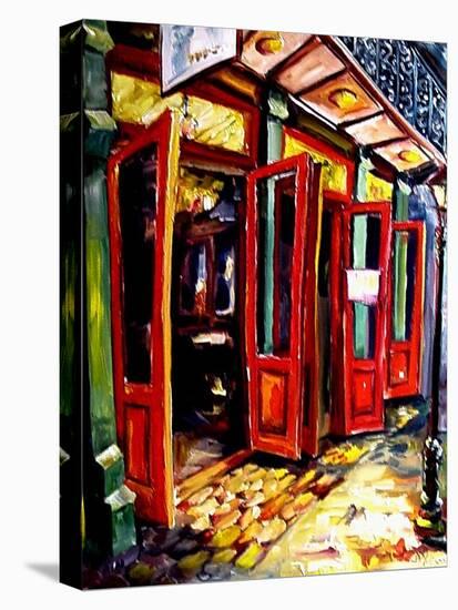 Big Red Doors in the French Quarter-Diane Millsap-Stretched Canvas