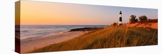 Big Sable Point Lighthouse at dusk, Ludington, Mason County, Michigan, USA-null-Premier Image Canvas