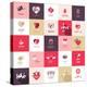 Big Set of Icons for Valentines Day-PureSolution-Stretched Canvas