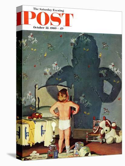 "Big Shadow, Little Boy," Saturday Evening Post Cover, October 22, 1960-Richard Sargent-Premier Image Canvas