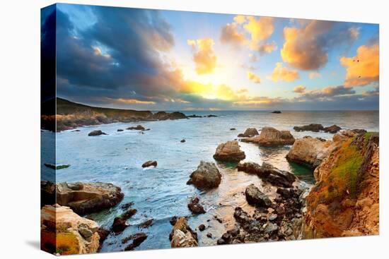 Big Sur Pacific Ocean Coast at Sunset-sborisov-Premier Image Canvas