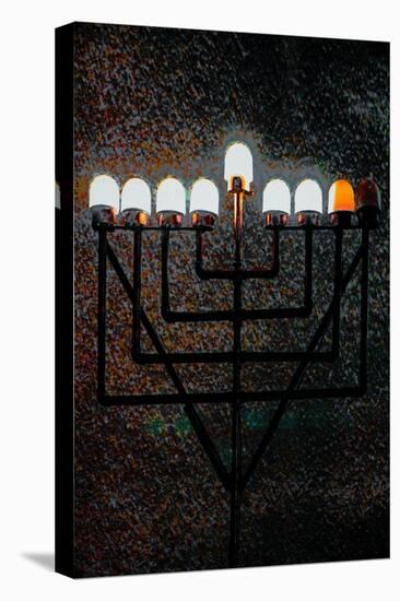 Big Synagogue Menorah, 2018, mixed media-Joy Lions-Premier Image Canvas