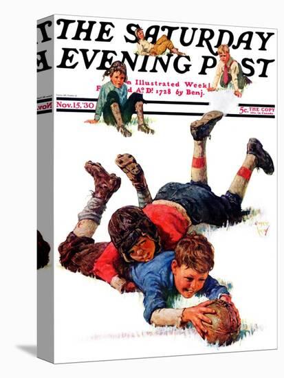 "Big Tackle," Saturday Evening Post Cover, November 15, 1930-Eugene Iverd-Premier Image Canvas