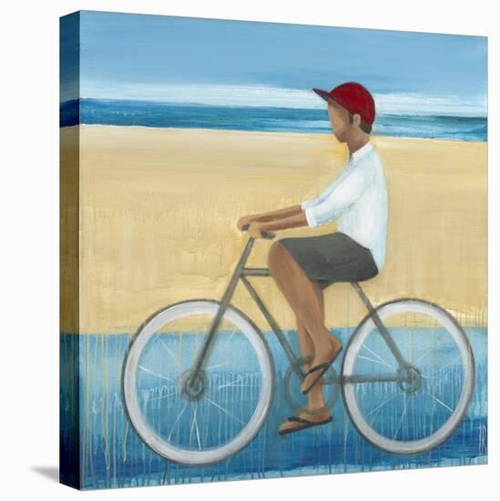 Bike Ride on the Boardwalk (Male)-Terri Burris-Stretched Canvas