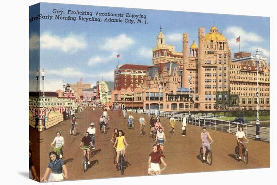 Bikes on Boardwalk, Atlantic City, New Jersey-null-Stretched Canvas
