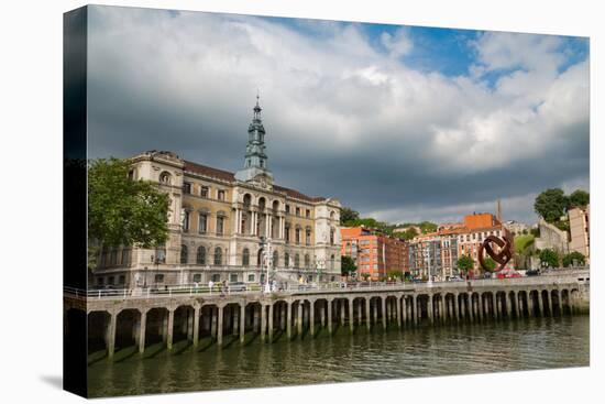 Bilbao City Hall on the River Nervion, Bilbao, Biscay (Vizcaya), Basque Country (Euskadi), Spain-Martin Child-Premier Image Canvas