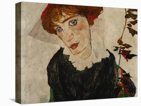 Bildnis Wally. Oil on wood (1912) 32.7 x 39.8 cm L 212.-Egon Schiele-Premier Image Canvas