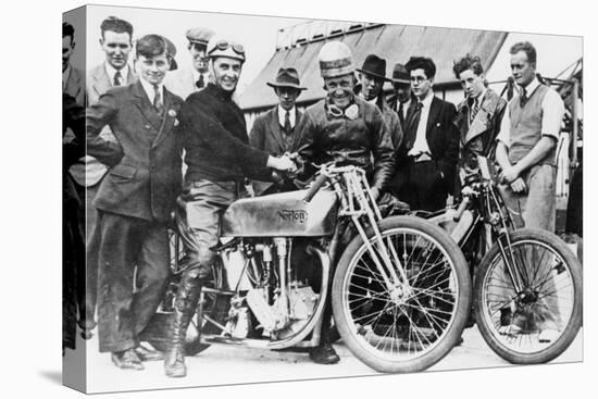Bill Lacey and Tommy Atkins with a Norton Bike, 1931-null-Premier Image Canvas