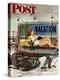 "Billboard Painters in Winter," Saturday Evening Post Cover, February 14, 1948-Stevan Dohanos-Premier Image Canvas