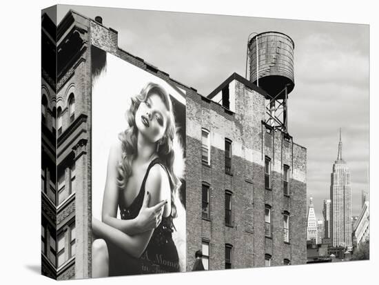 Billboards in Manhattan Number 1-Julian Lauren-Stretched Canvas