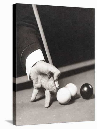 Billiards World Champion Willie Hoppe's Hand Was Insured for $100,000-null-Stretched Canvas