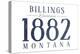 Billings, Montana - Established Date (Blue)-Lantern Press-Stretched Canvas