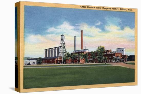 Billings, Montana - Great Western Sugar Company Factory-Lantern Press-Stretched Canvas