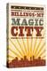 Billings, Montana - Skyline and Sunburst Screenprint Style-Lantern Press-Stretched Canvas