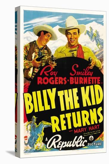 Billy The Kid Returns, Smiley Burnette, Roy Rogers, 1938-null-Stretched Canvas