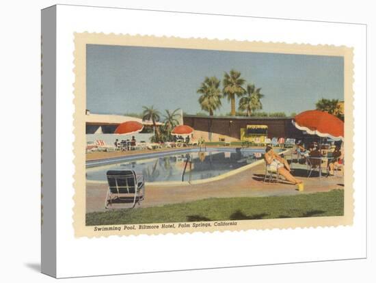 Biltmore Hotel Swimming Pool, Palm Springs, California-null-Stretched Canvas