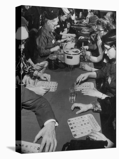 Bingo Game Being Held for Gift Show at La Salle Hotel-null-Premier Image Canvas