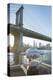 Binoculars facing the Manhattan Bridge, Brooklyn Bridge Park, New York City, New York-Greg Probst-Premier Image Canvas