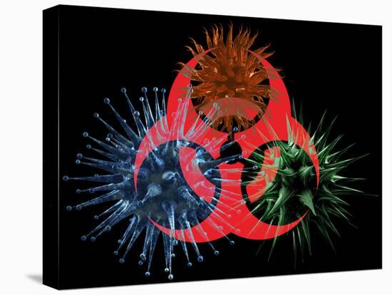 Biohazard Symbol And Viruses-Laguna Design-Premier Image Canvas