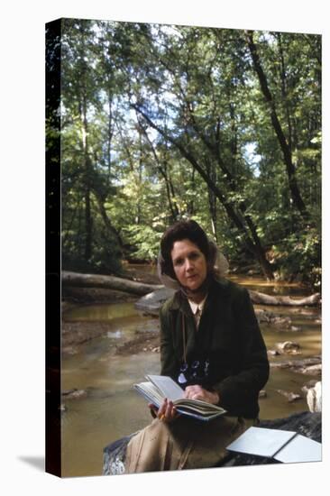 Biologist-Author Rachel Carson Reading in the Woods Near Her Home, 1962-Alfred Eisenstaedt-Premier Image Canvas