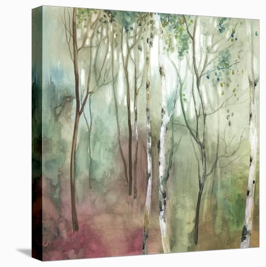 Birch in the fog I-Allison Pearce-Stretched Canvas