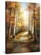 Birch Walk with Verse-Arcobaleno-Stretched Canvas