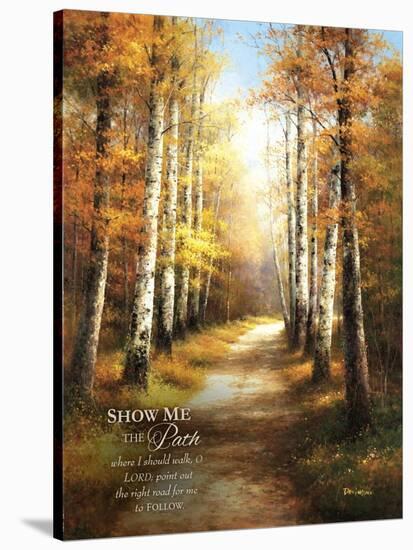 Birch Walk with Verse-Arcobaleno-Stretched Canvas