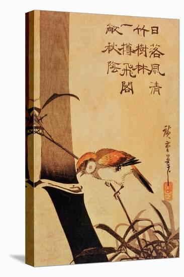 Bird and Bamboo, circa 1830-Ando Hiroshige-Premier Image Canvas