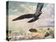 Bird Flying over a Town-John Edwin Noble-Premier Image Canvas