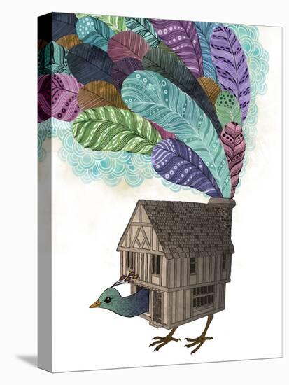Bird House Revisited-Laura Graves-Stretched Canvas