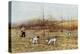 Bird Hunter with His Setters in the Field, Circa 1900-null-Premier Image Canvas