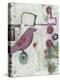 Bird on an Abstract-Blenda Tyvoll-Premier Image Canvas