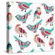 Bird Seamless Pattern-Texturis-Stretched Canvas