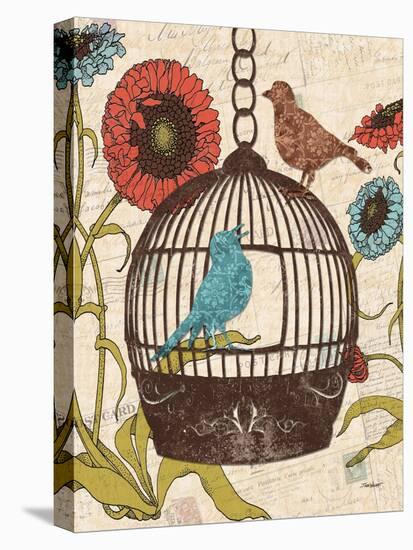 Birds and Blooms III-Todd Williams-Stretched Canvas