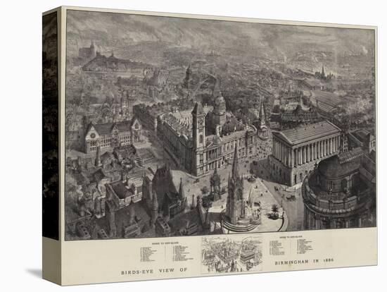 Birds-Eye View of Birmingham in 1886-Henry William Brewer-Premier Image Canvas