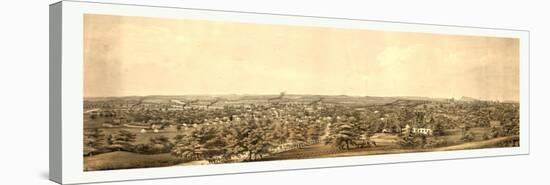 Birds Eye View of Springfield, Mass., Circa 1850, USA, America-null-Premier Image Canvas