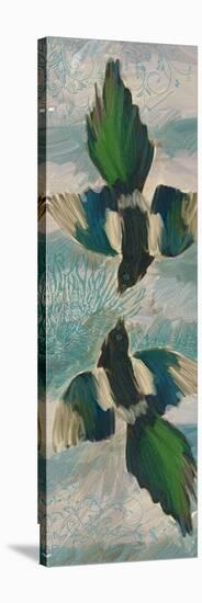 Birds Green Blue-Sarah Butcher-Stretched Canvas