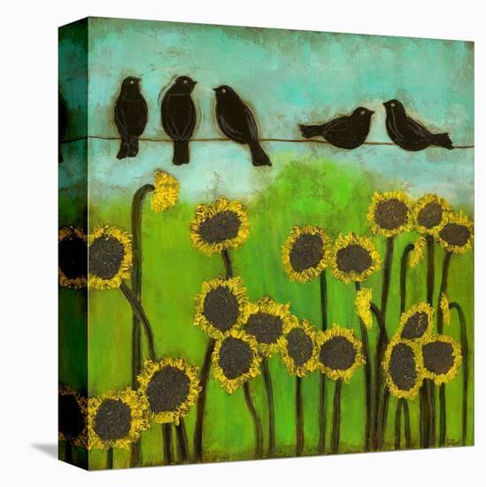 Birds on a Wire I-Anne Hempel-Stretched Canvas