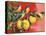 Birds on Lemon Branch - Citrus Crate Label-Lantern Press-Stretched Canvas