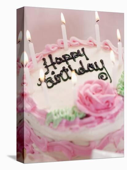 Birthday Cake With Lit Candles-Tom Grill-Premier Image Canvas