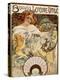 Biscuits Lefevre-Utile', Designed as a Calendar for 1897, 1896 (Lithograph in Colours)-Alphonse Mucha-Premier Image Canvas