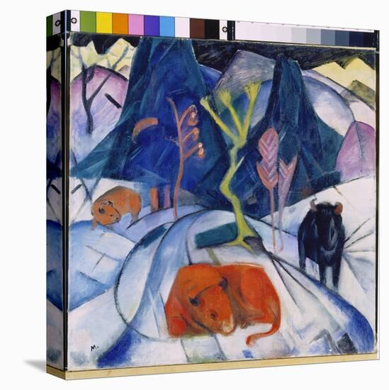 Bison in Winter, 1913 (Oil on Canvas)-Franz Marc-Premier Image Canvas